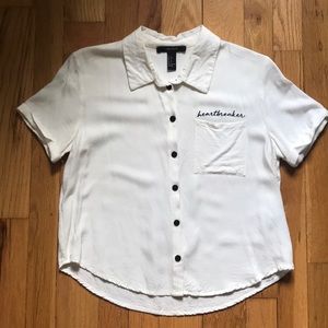 Button down crop too